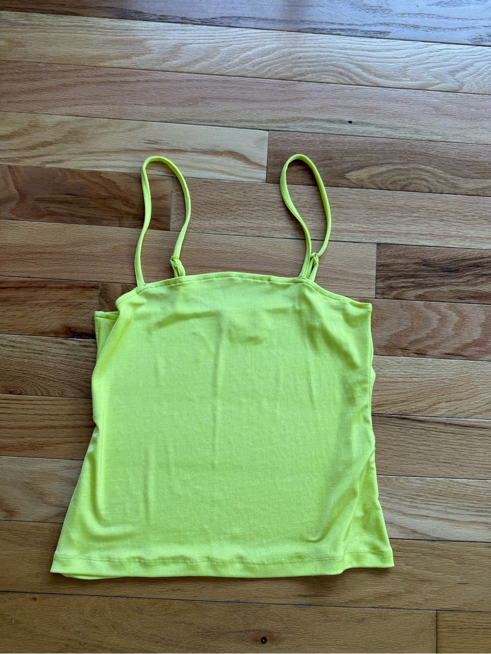 Anthropologie Neon Yellow Spaghetti Strap Camisole